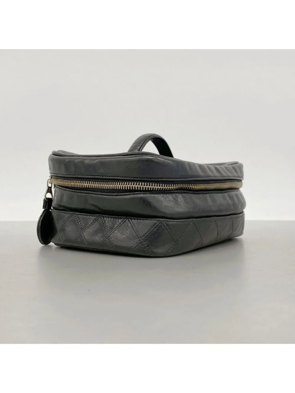 Chanel Vanity Bag Bicolor Lambskin Black Gold